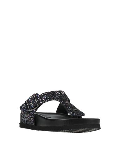 Woman Thong sandal Dark green Size 8 Textile fibers