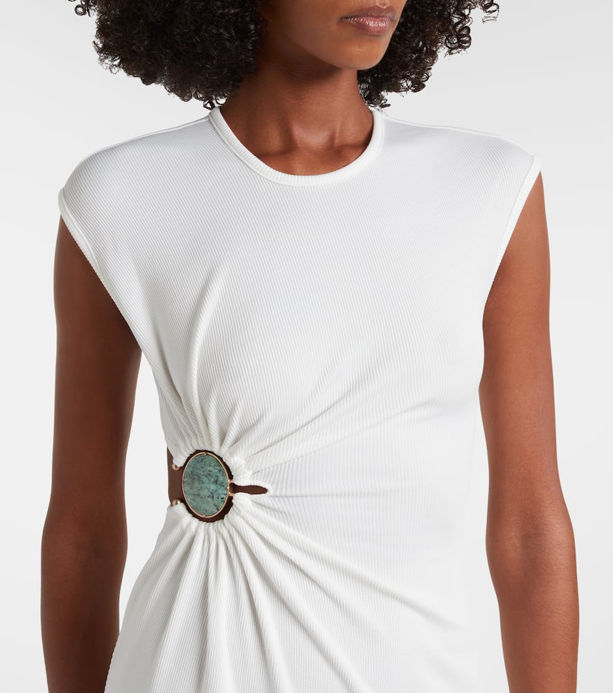 Mineral Stone embellished jersey gown