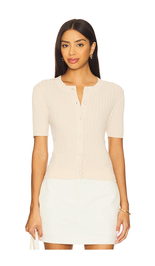 Rag & Bone Stacy Short Sleeve Cardigan in Cream.  S. Also in