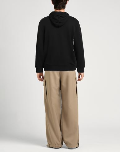 Man Sweatshirt Black Size L Cotton, Polyester, Elastane
