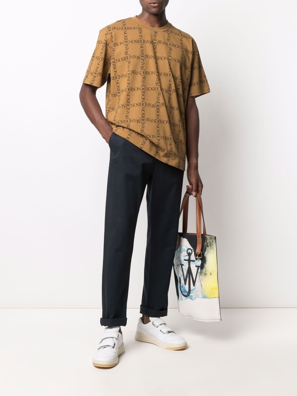 All-Over Logo T-Shirt — Brown