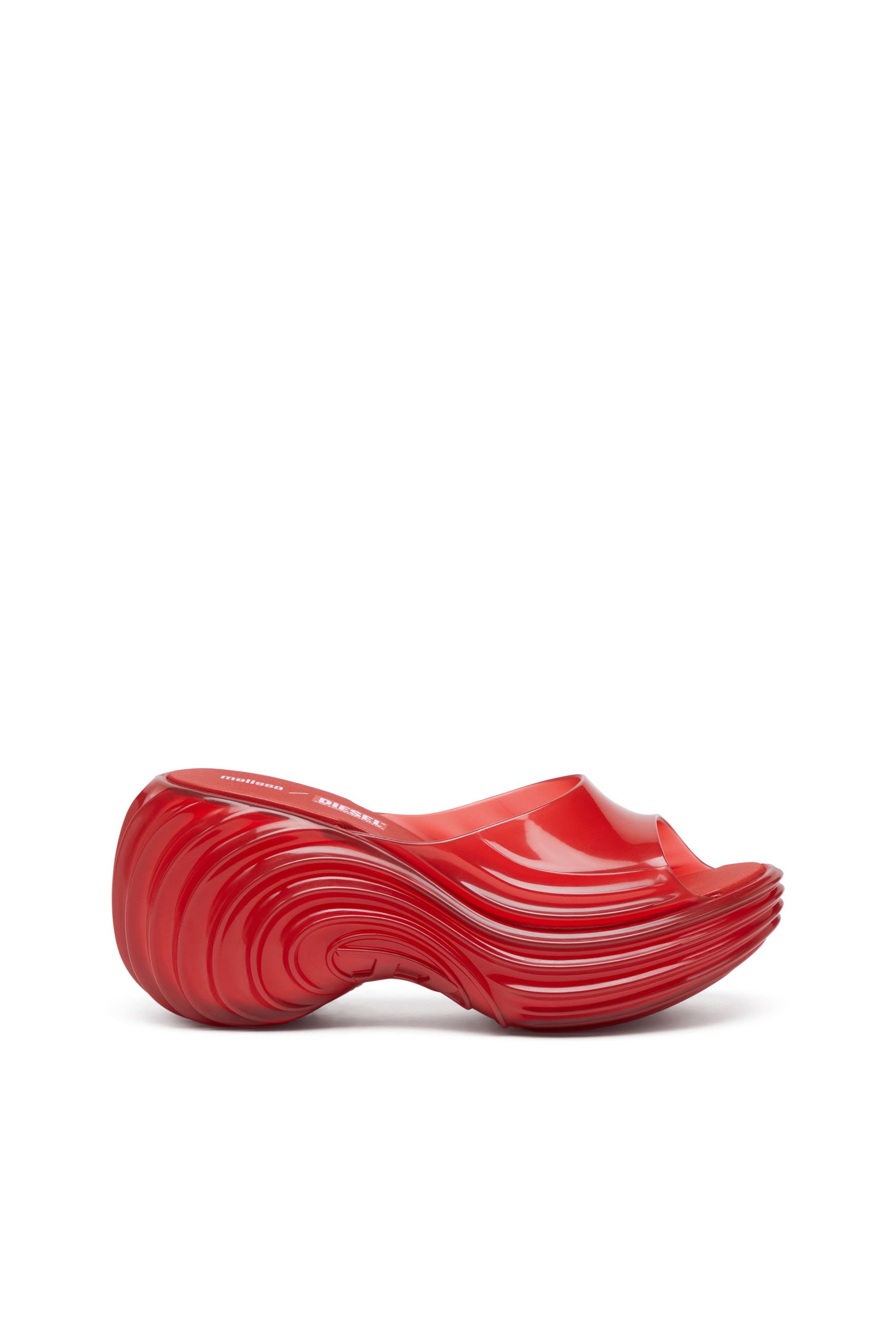 Platform mule in Melflex - Sandals - Woman - Red