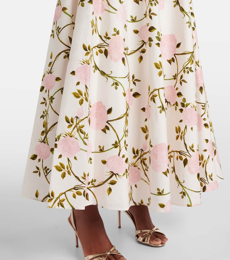 One-shoulder ruffled cotton cocktail dress