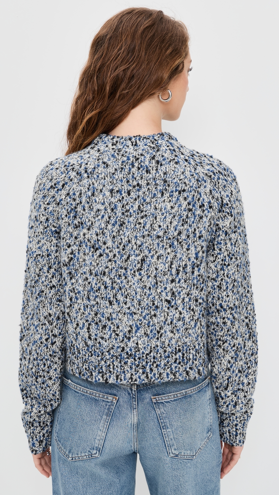 Tania Knitted Cardigan Blue Mix