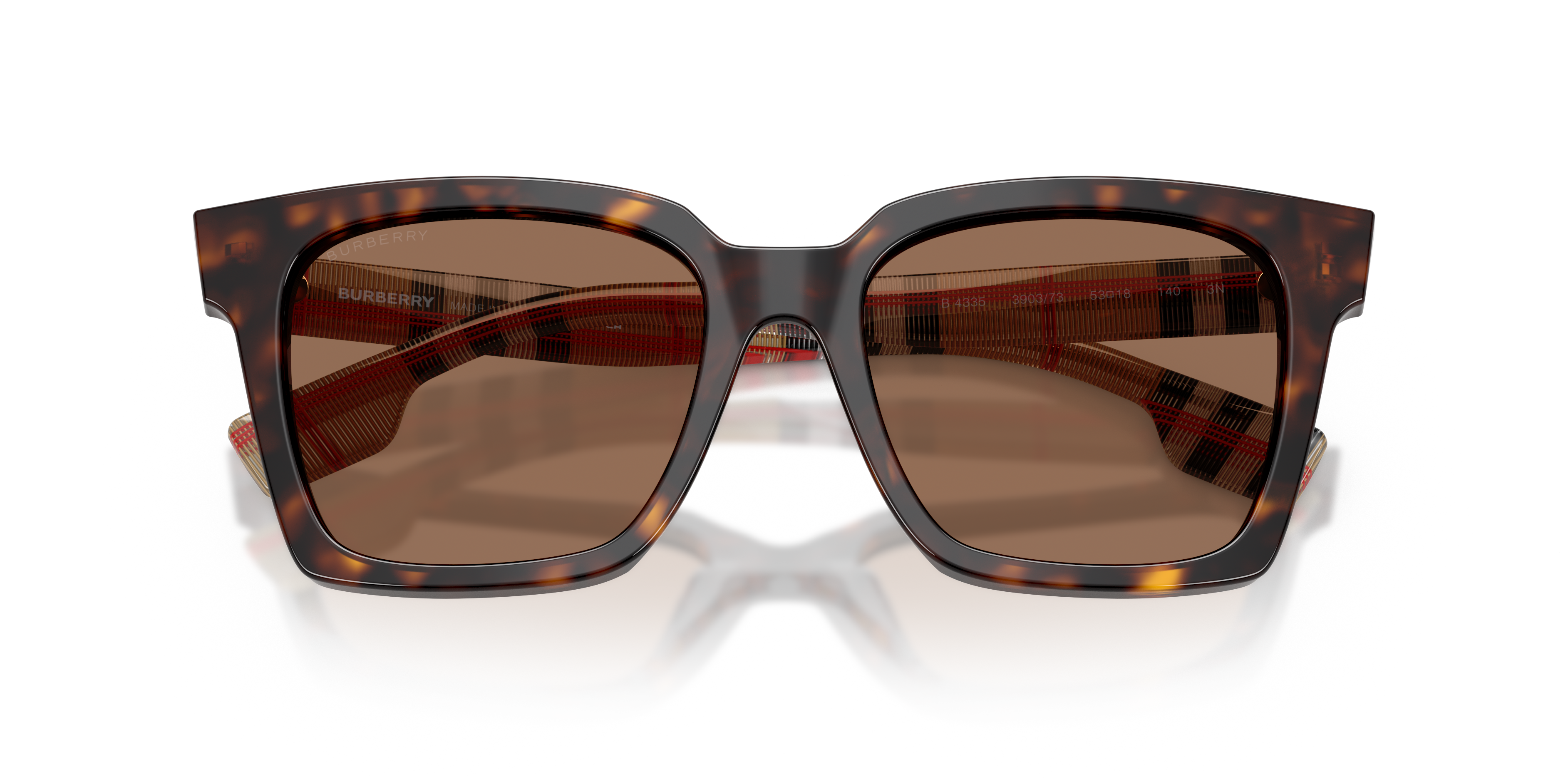 Burberry Donna Burberry BE4335 MAPLE 390373 Occhiali da sole Acetato Marrone Marrone Squadrata Normale