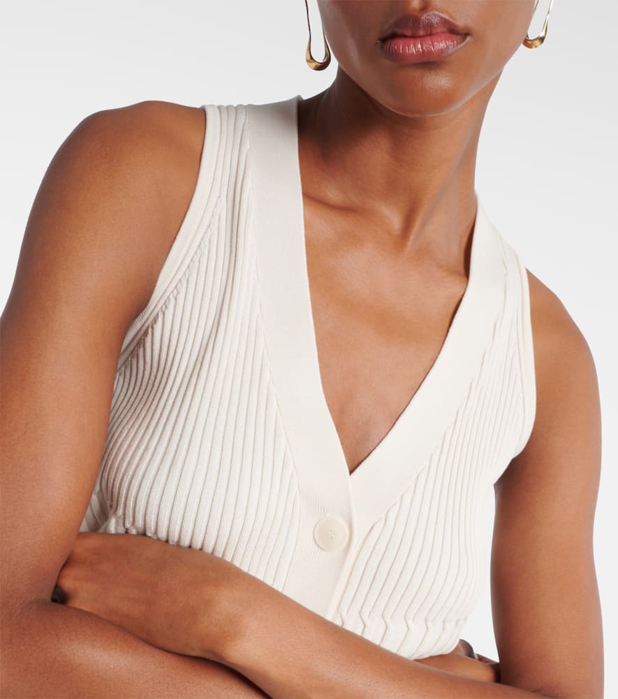 Bimba ribbed-knit cotton-blend vest