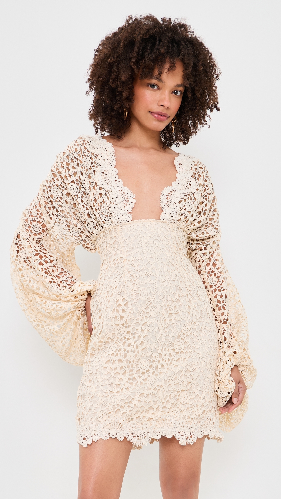 Dani Mini Lace Dress Ivory