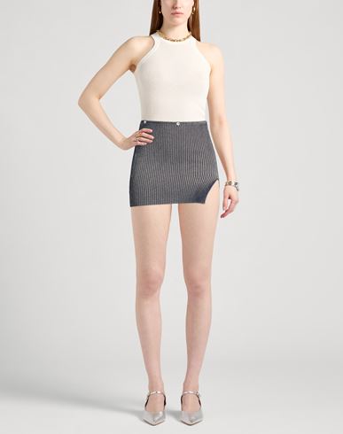 Woman Mini skirt Blue Size S Viscose, Polyester