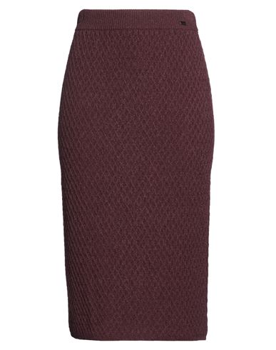 Woman Midi skirt Burgundy Size L Cashmere
