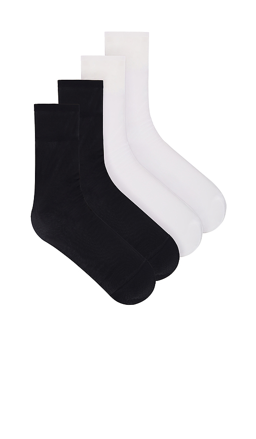 Lovers and Friends Gia Knee Sock Pack in White & Black. a
