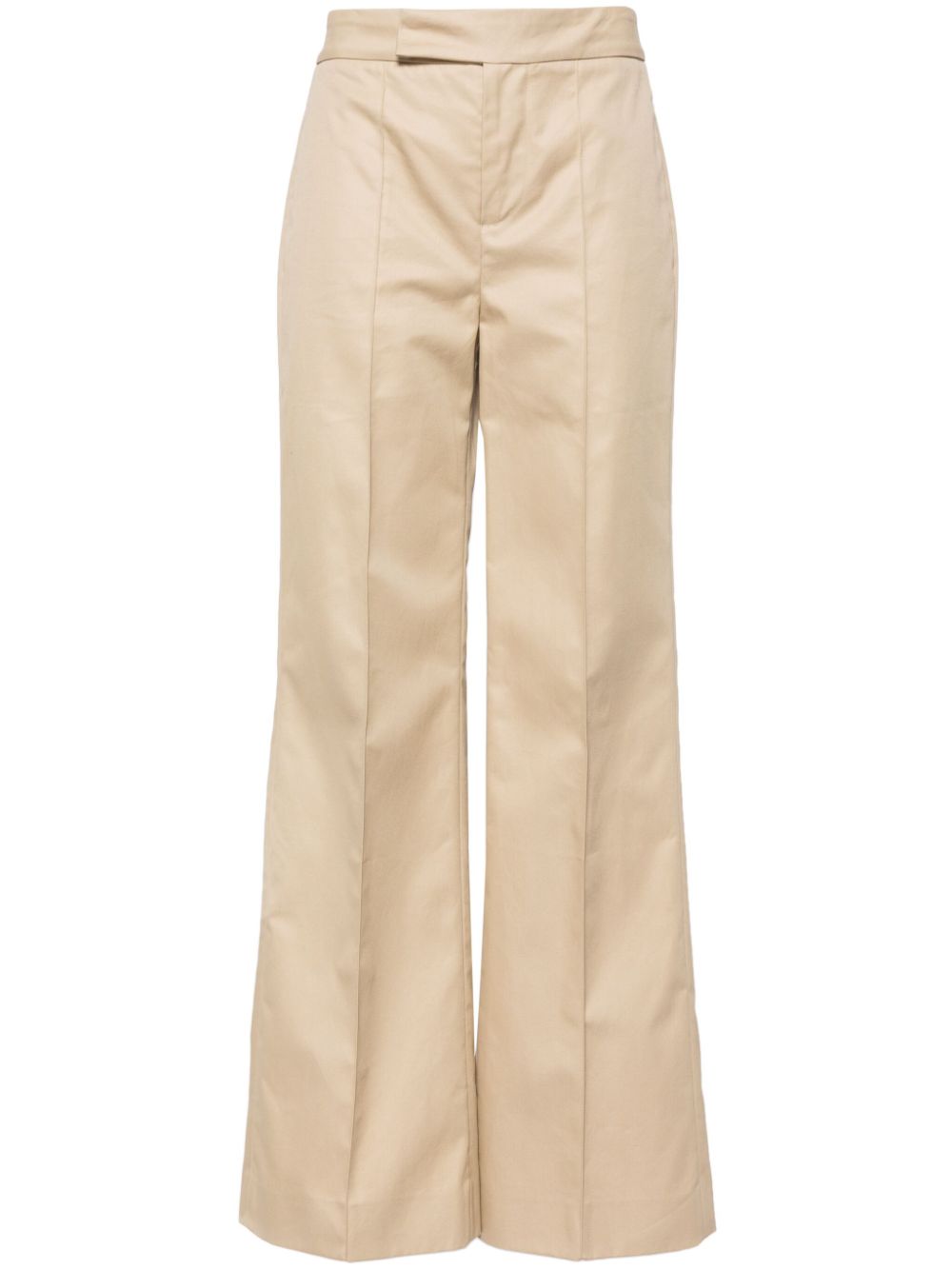Mid-rise straight trousers - Neutrals