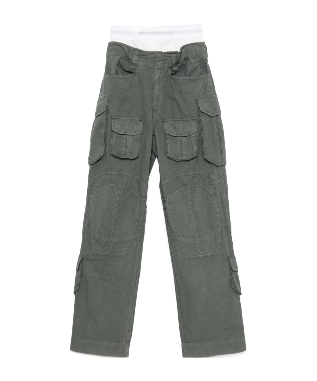 Logo-waistband cargo pants