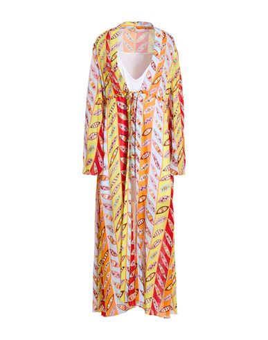Woman Maxi dress Yellow Size 8 Viscose