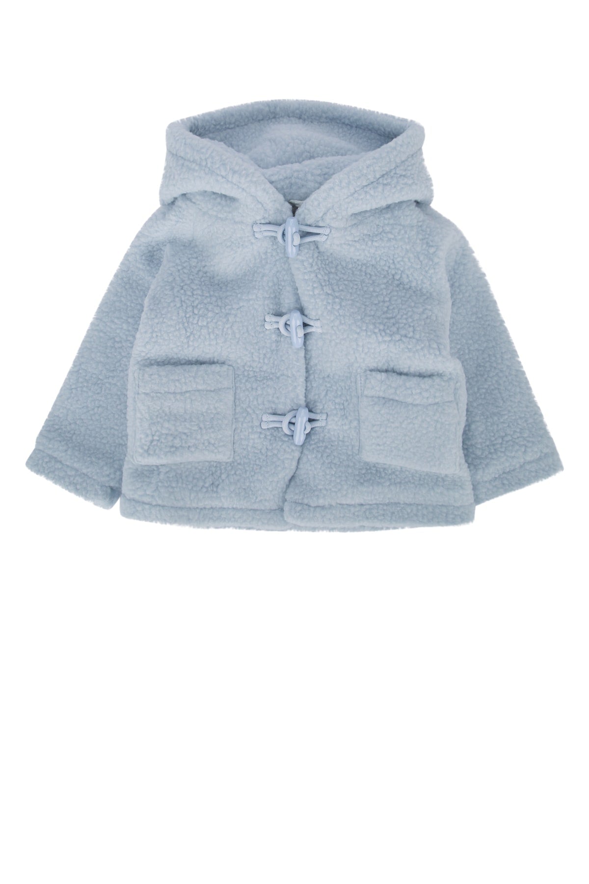 Felted Fleece Hooded Jacket — Blue