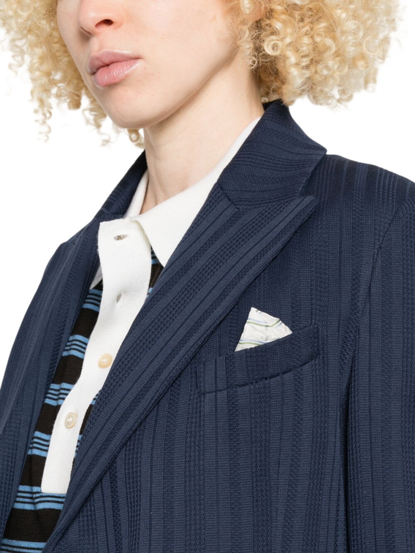 Circolo 1901 - striped double breasted long cotton jacket