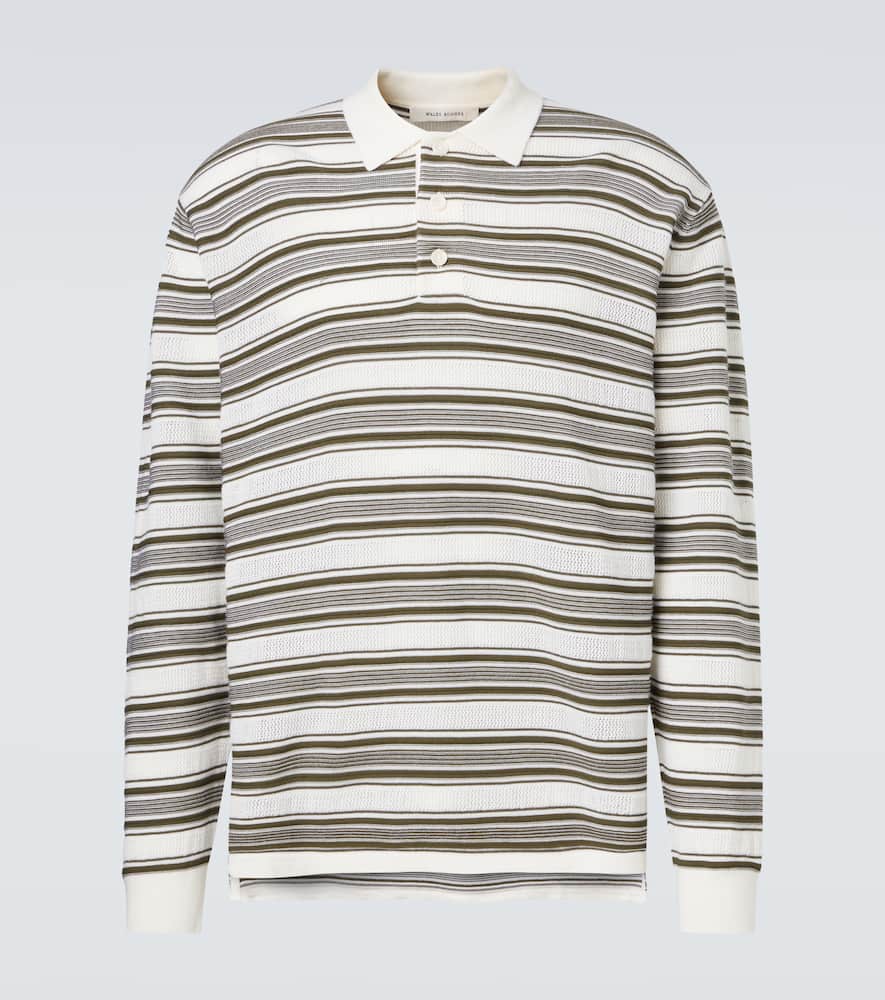 Samuel striped wool-blend polo sweater