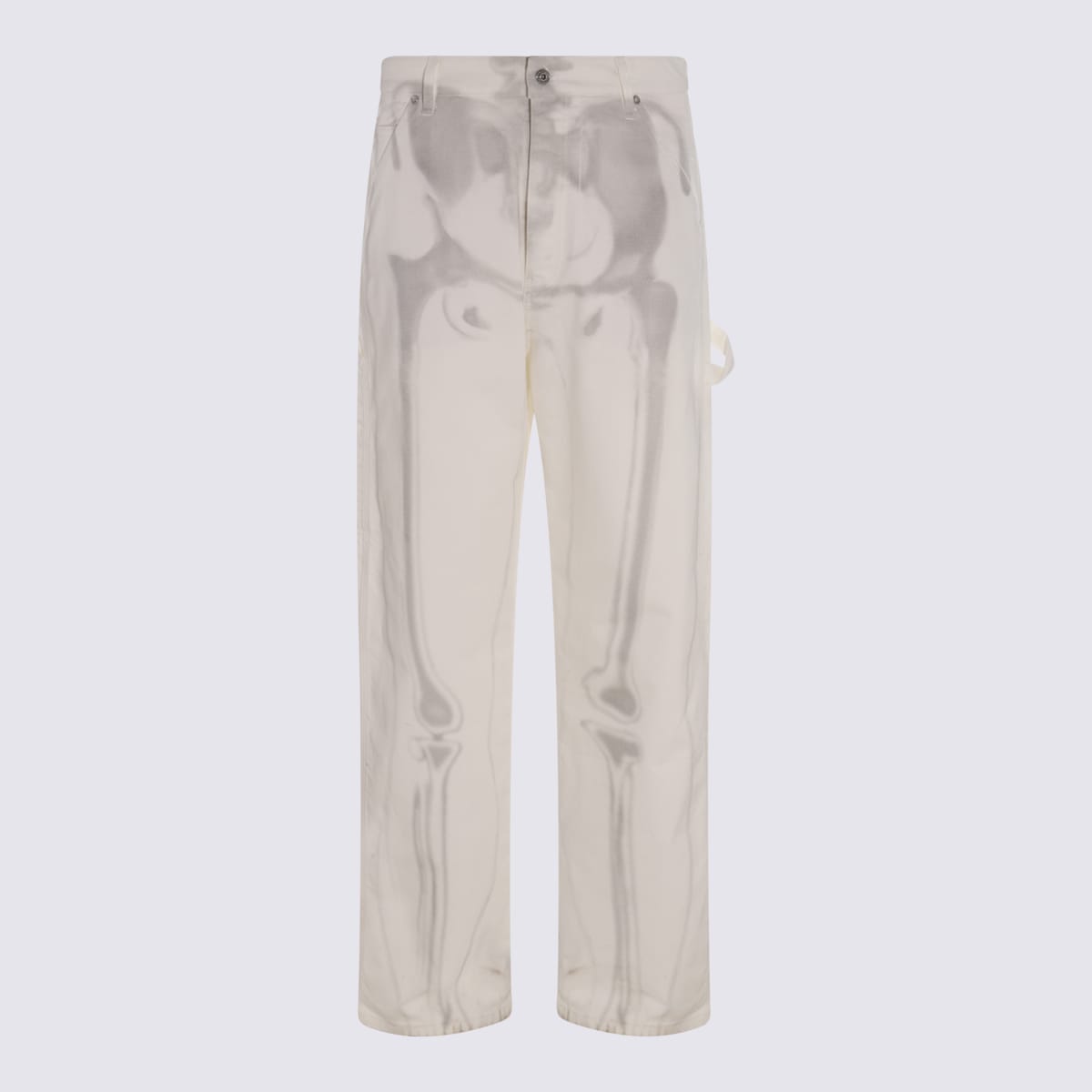 Body Scan-print wide-leg jeans