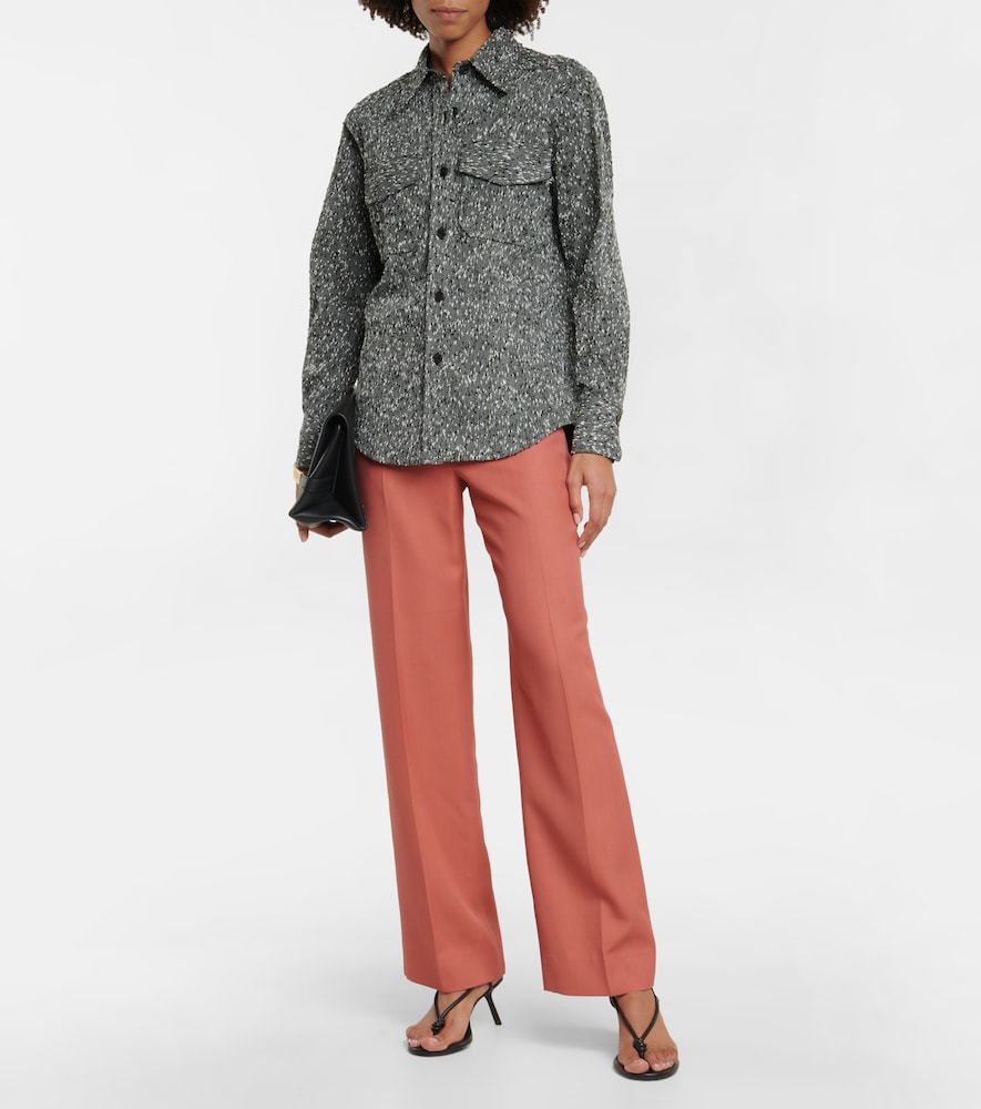 Bouclé utility shirt