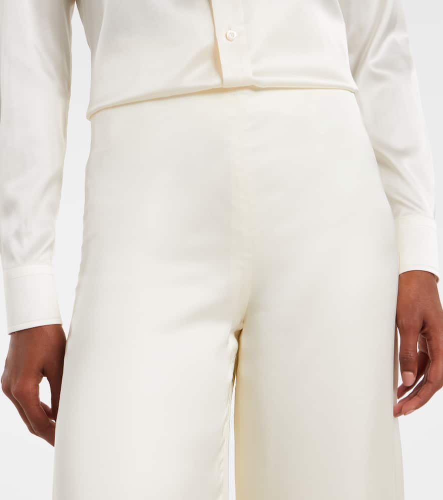 Satin wide-leg pants