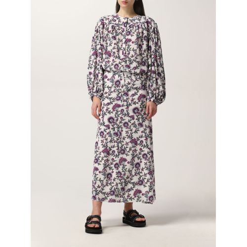 Long skirt with floral pattern