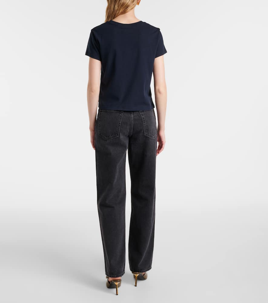 Agolde Adine Shrunken cotton jersey T-shirt