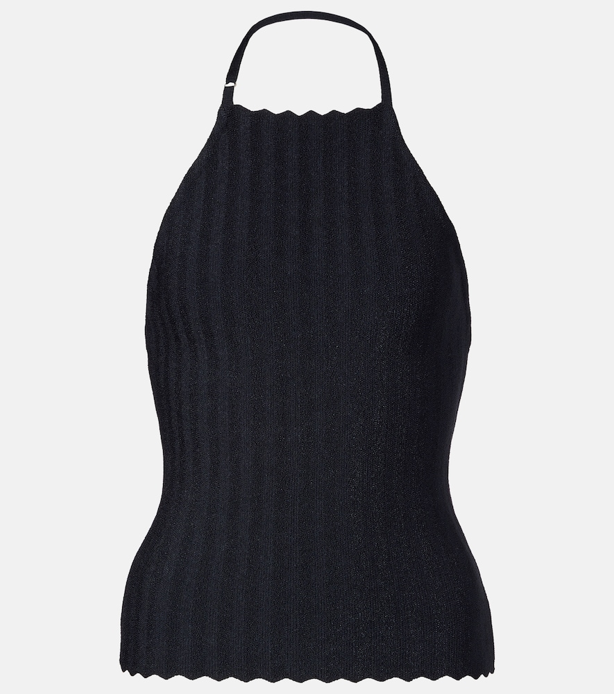 Tablier knitted halterneck top