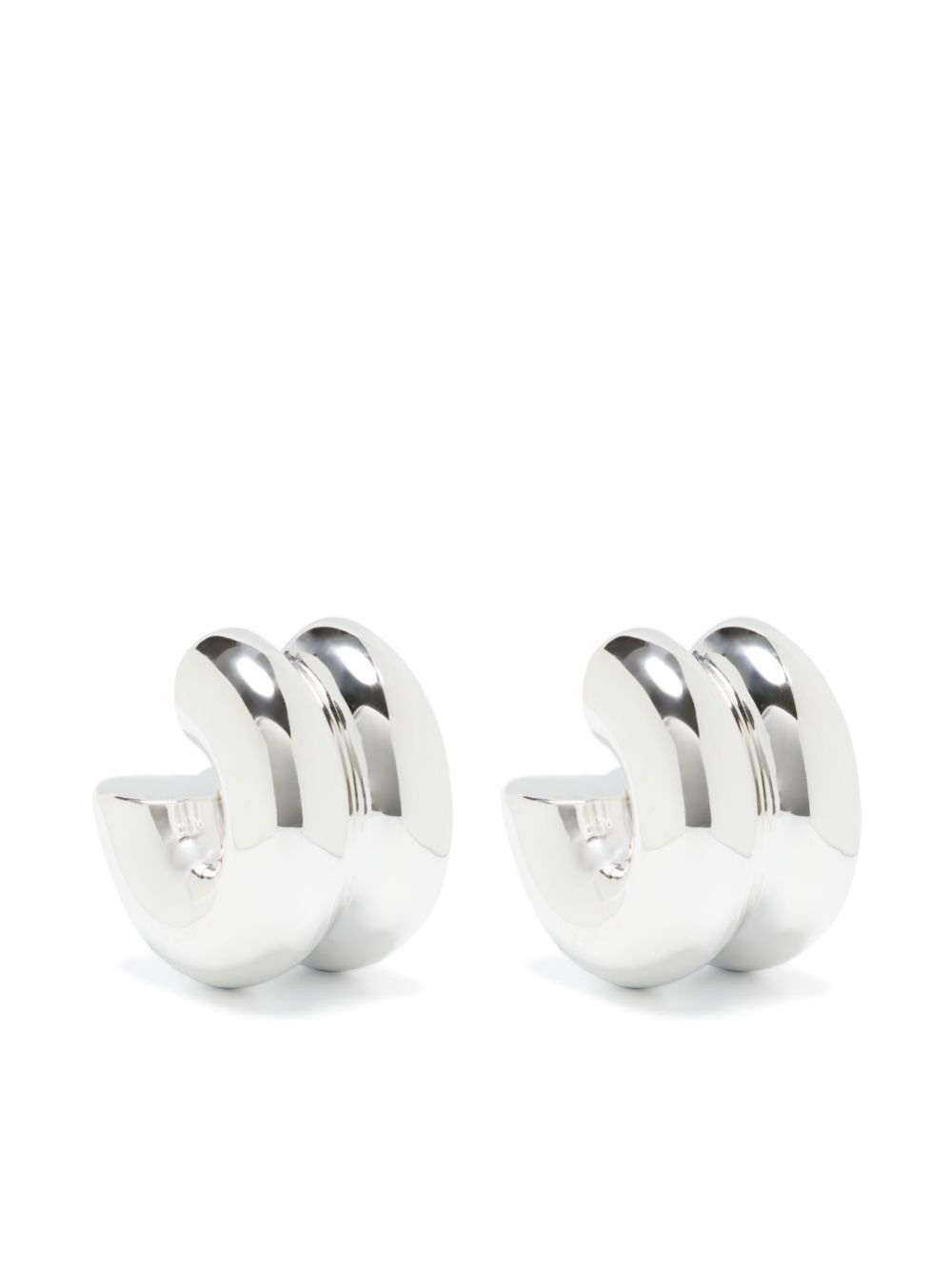 Billow sculpted-hoop earrings - Silver