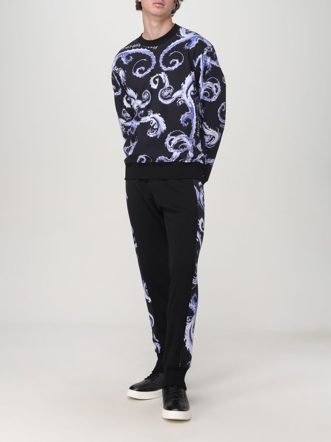 Regalia Baroque print cotton sweatshirt - Black