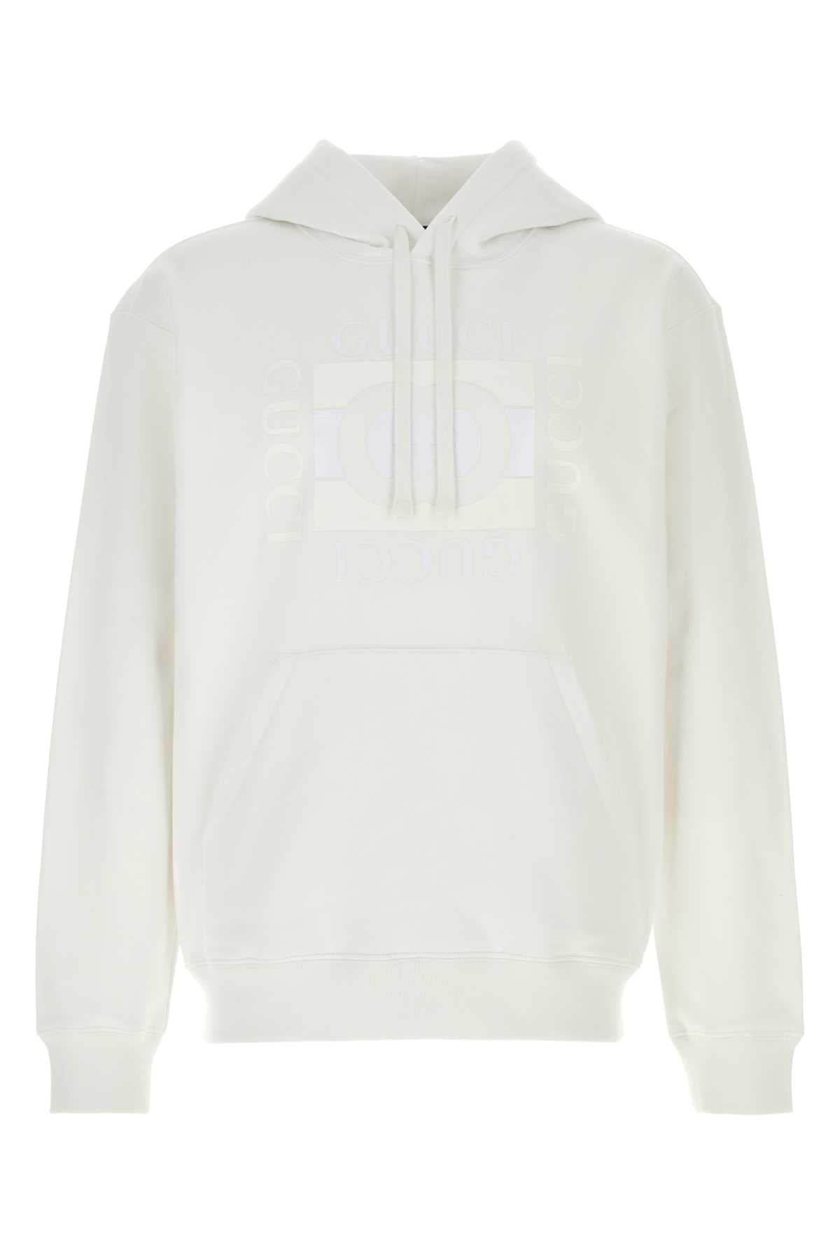 Logo-Embroidered Cotton Sweatshirt — White