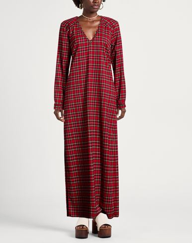 Woman Maxi dress Red Size S Polyester, Viscose, Elastane