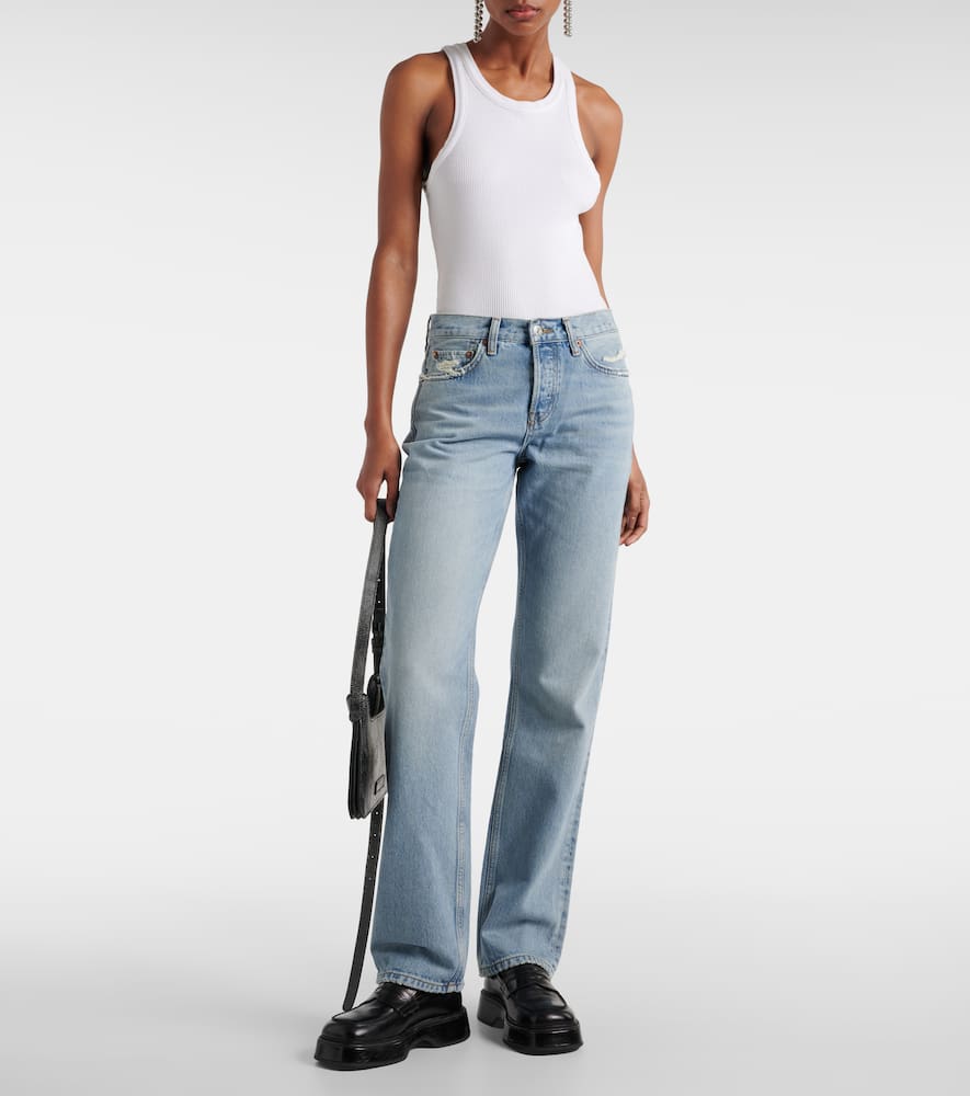 Easy mid-rise straight jeans