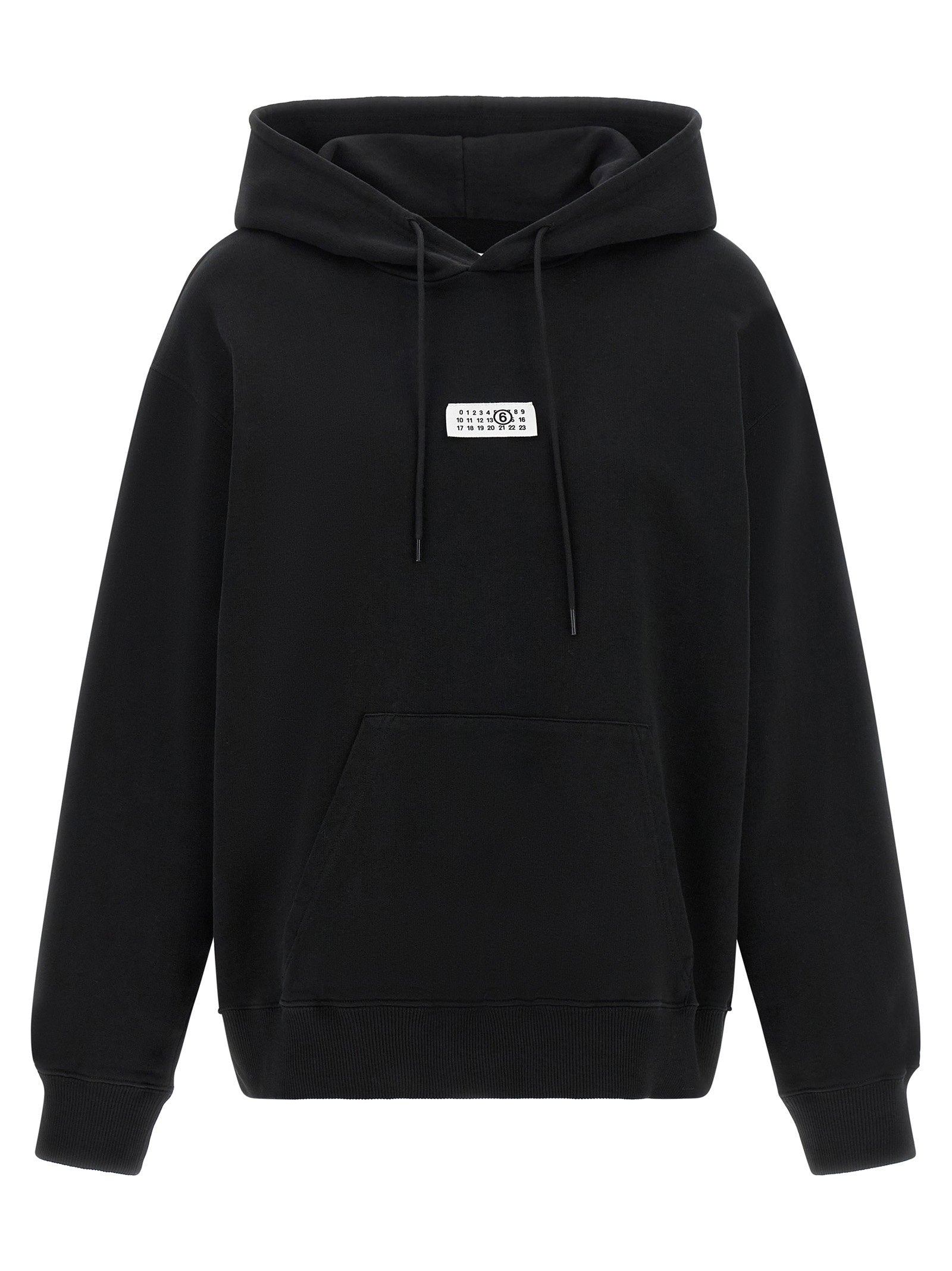 Numeric Signature Patch Hoodie — Black
