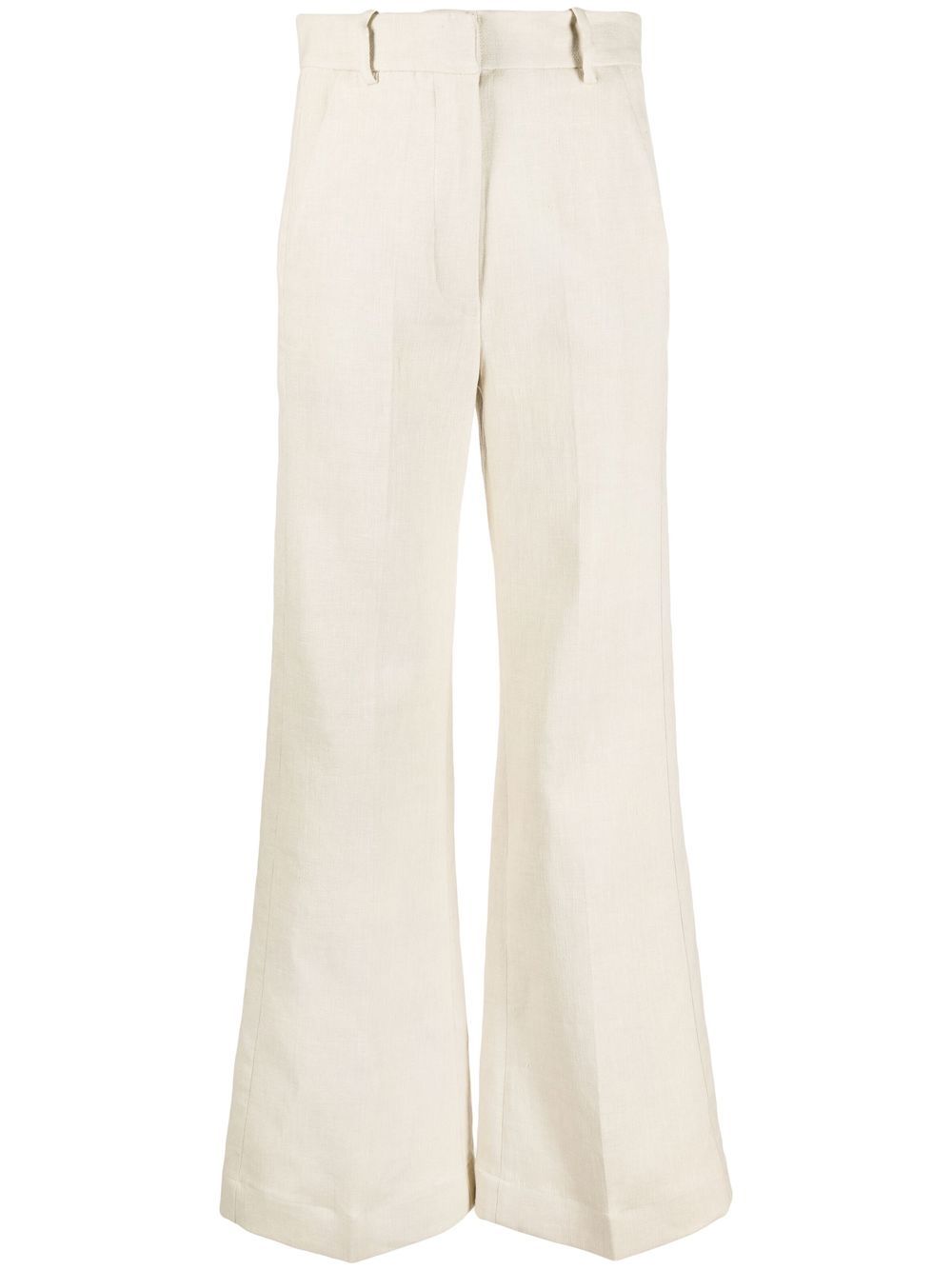 Straight-leg cut trousers - Neutrals