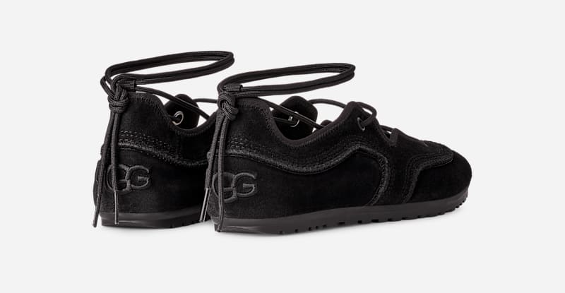 ® Women's Quill Ballet Sneaker Sheepskin Shoes in Black