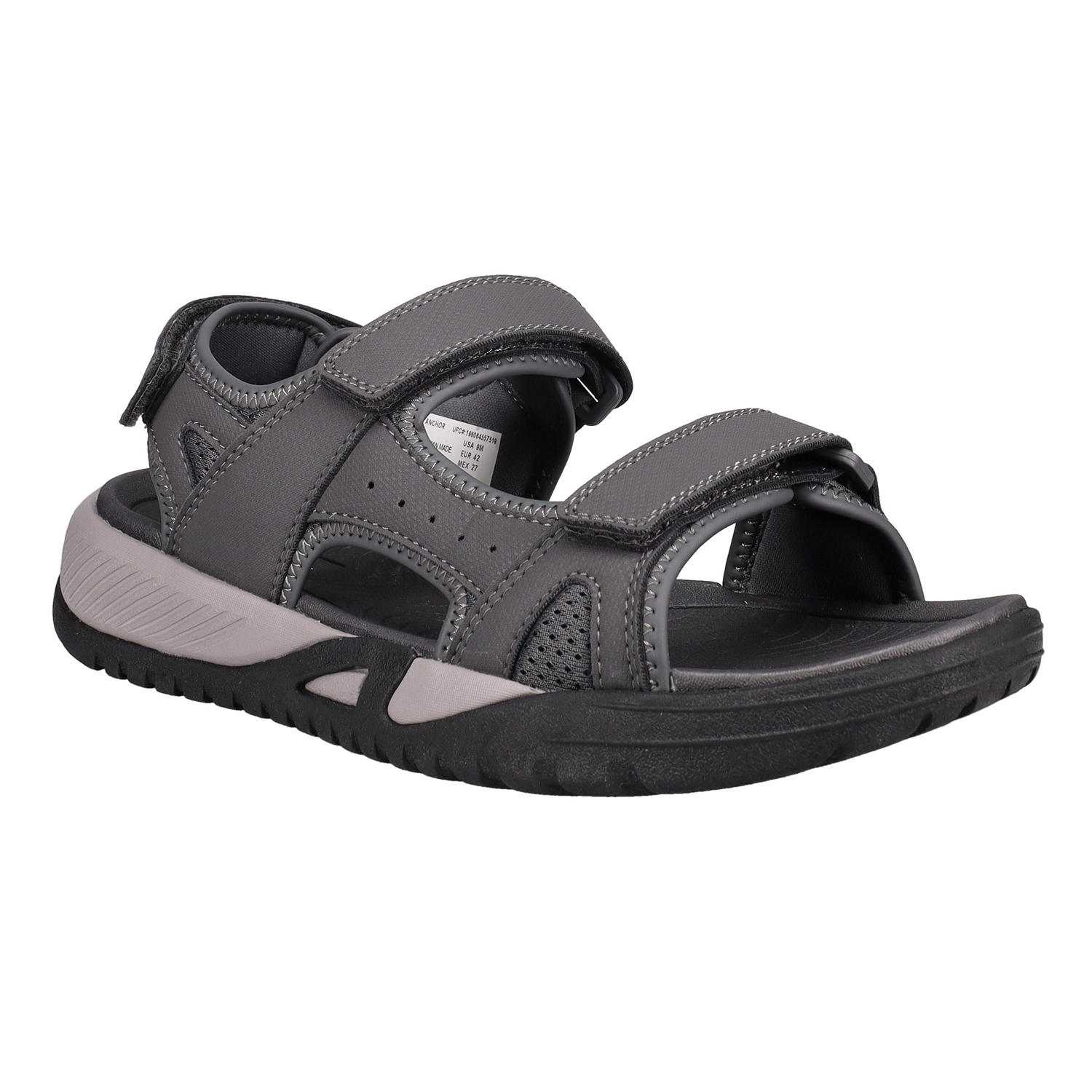 MENS WATER SANDAL - GREY 12:-