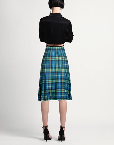Woman Midi skirt Green Size L Merino Wool