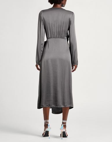 Woman Midi dress Grey Size S Viscose