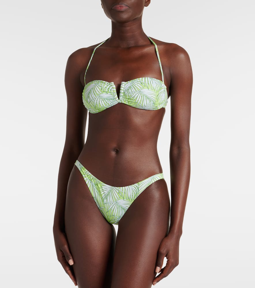 Alba printed bandeau bikini top