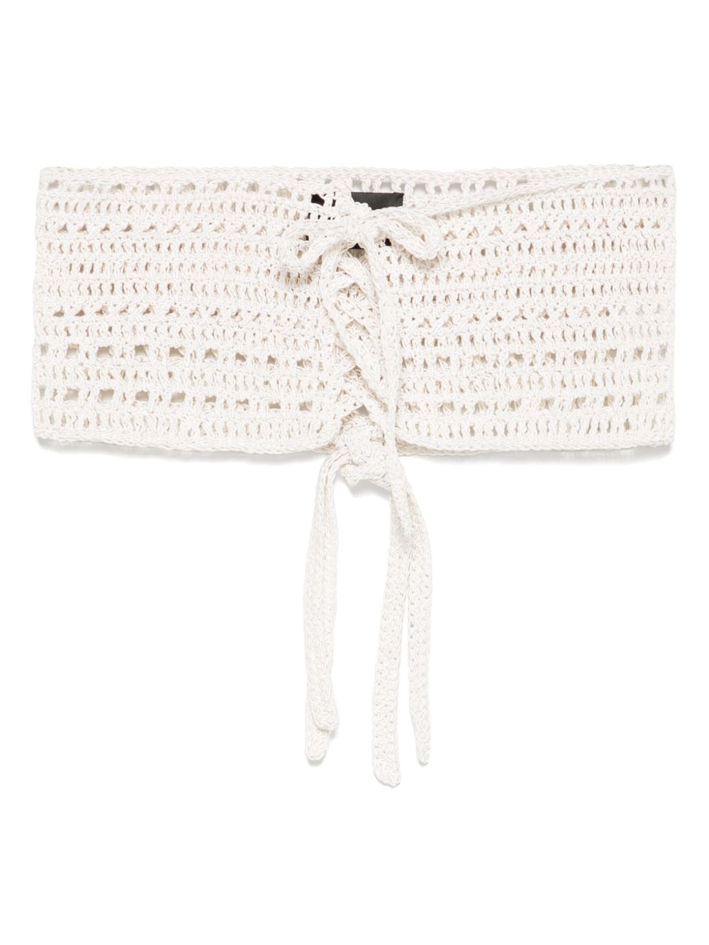 A.M.G. knitted crop top - White