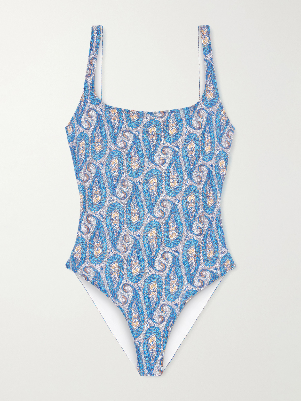 Paisley-print Swimsuit - Blue