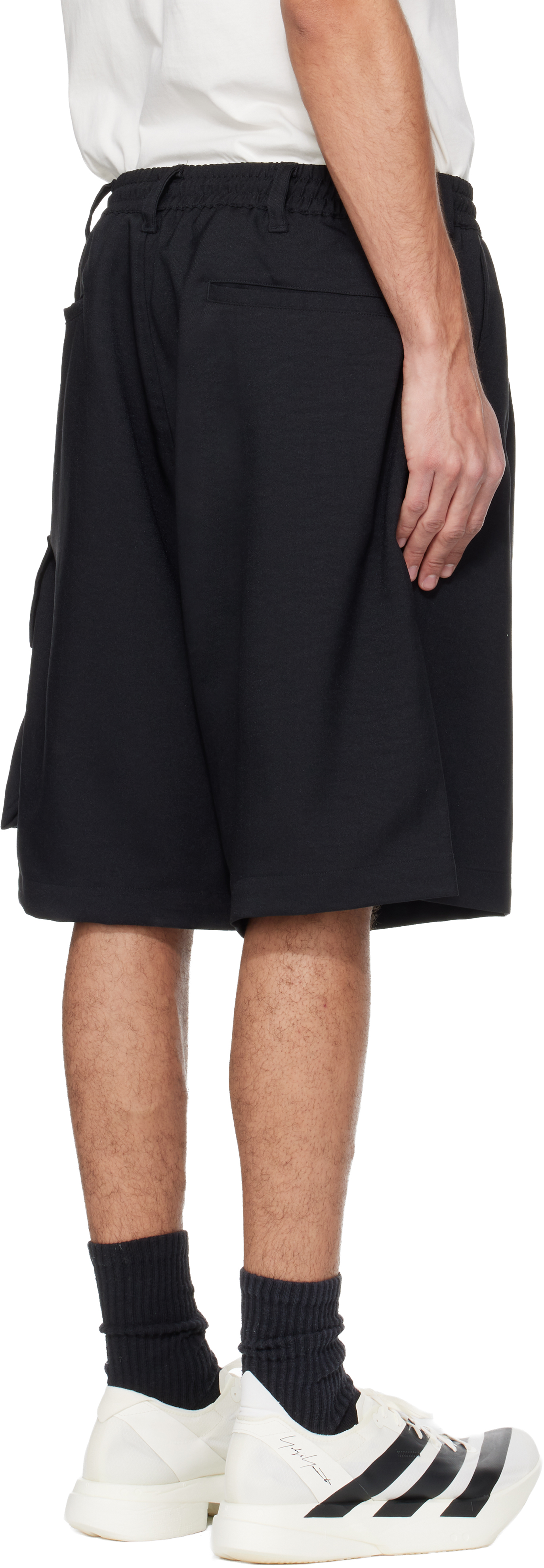 Black Sport Uniform Cargo Shorts