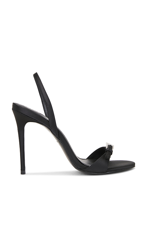 BLACK SUEDE STUDIO Romi 100 Sandal in Black Satin. 36 also .5, 37, 37.5, 38