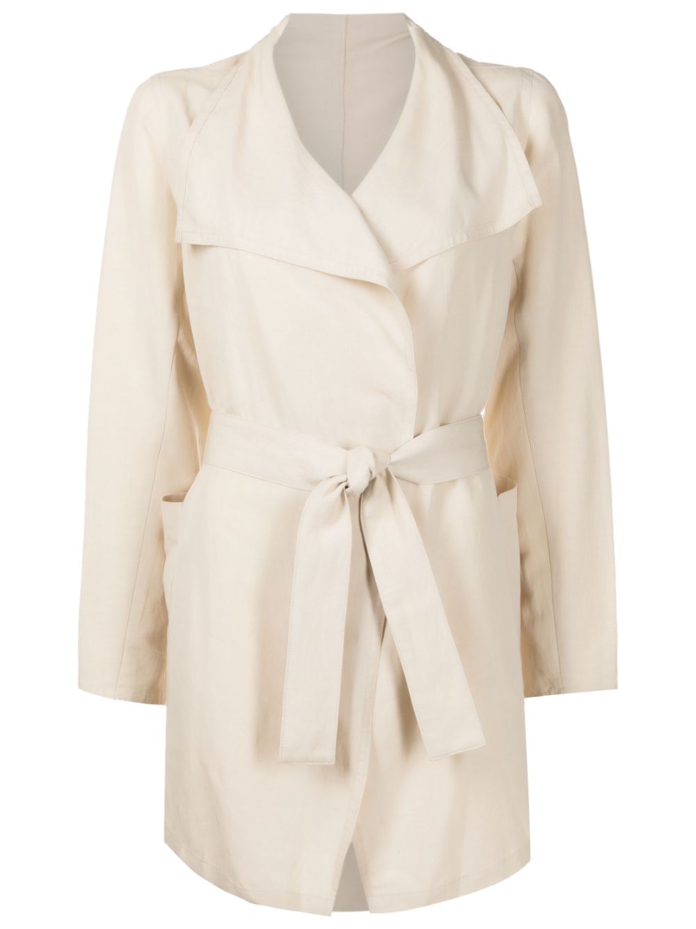 Asymmetric modal-blend jacket - Green