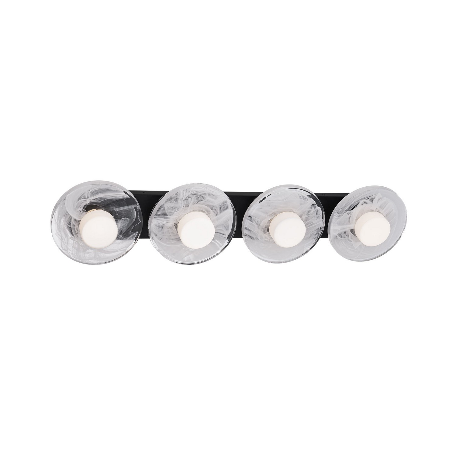 Black LED Bathroom Vanity Light from the Fresco Collection