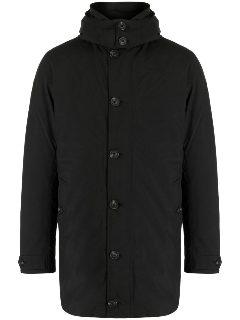 Hooded padded jacket - Black