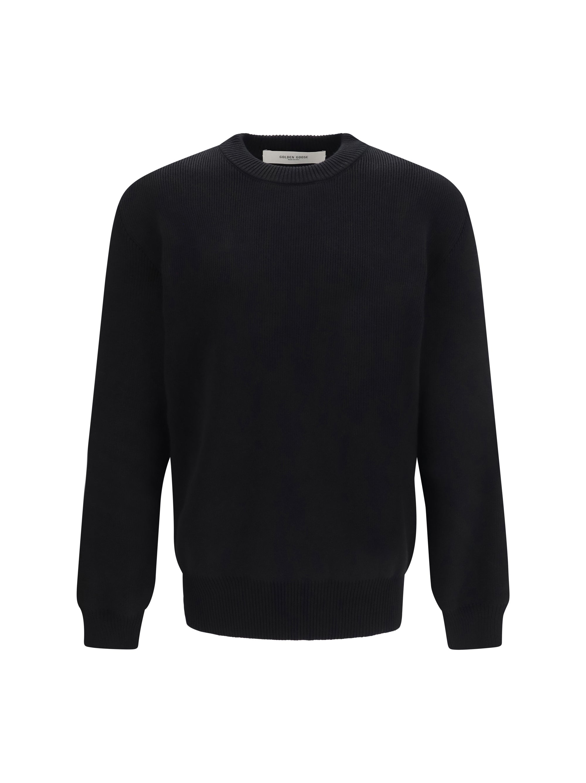 Ribbed Knit Sweater — Black
