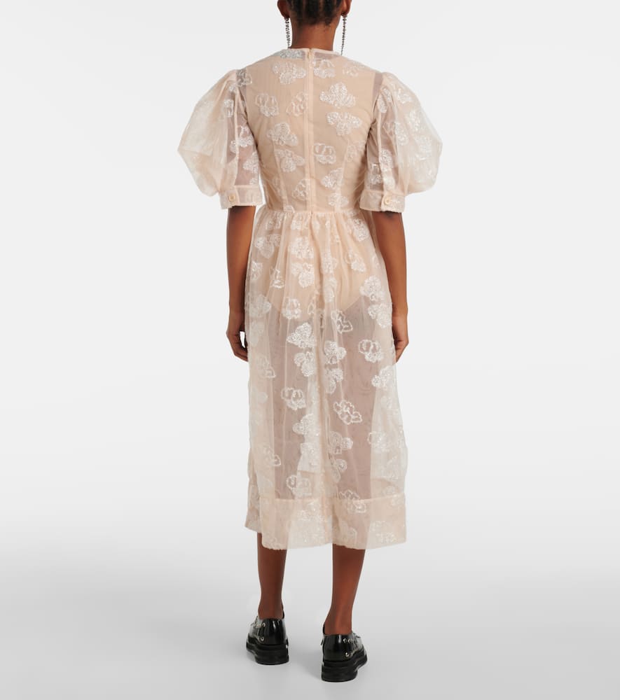 Embroidered midi dress