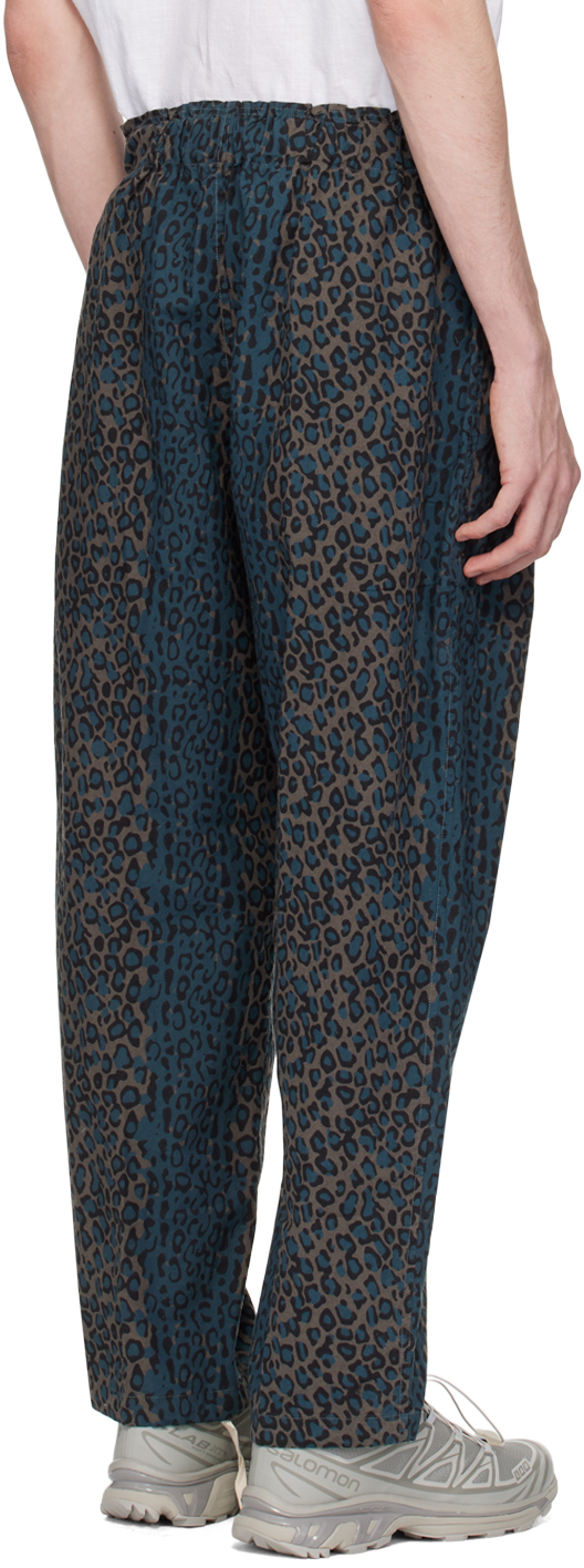 South2 West8 Gray & Blue Army String Trousers
