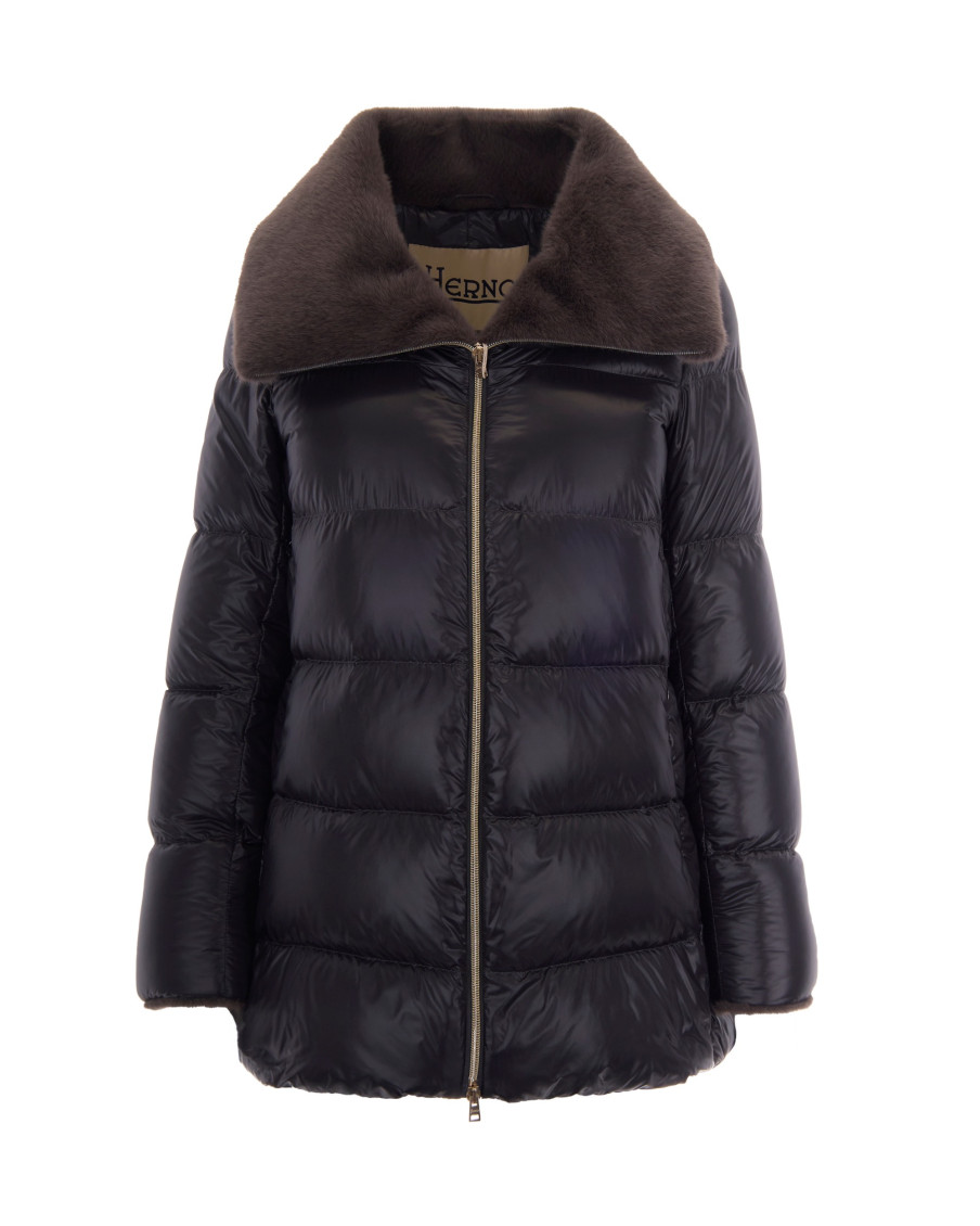 Black Quilted Shawl Neck Jacket