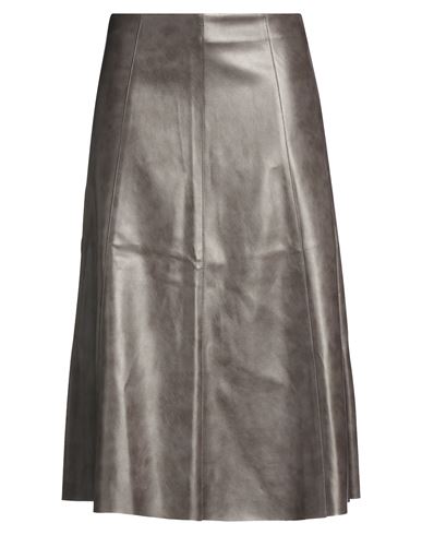 Woman Midi skirt Grey Size 6 Polyester, Polyurethane